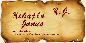 Mihajlo Janus vizit kartica